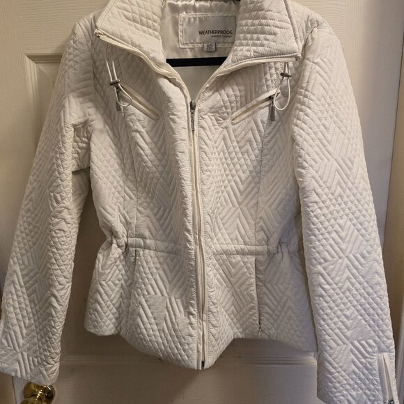 White Quilted Short Jacket (Size M) NWOT - Picture 1 of 6